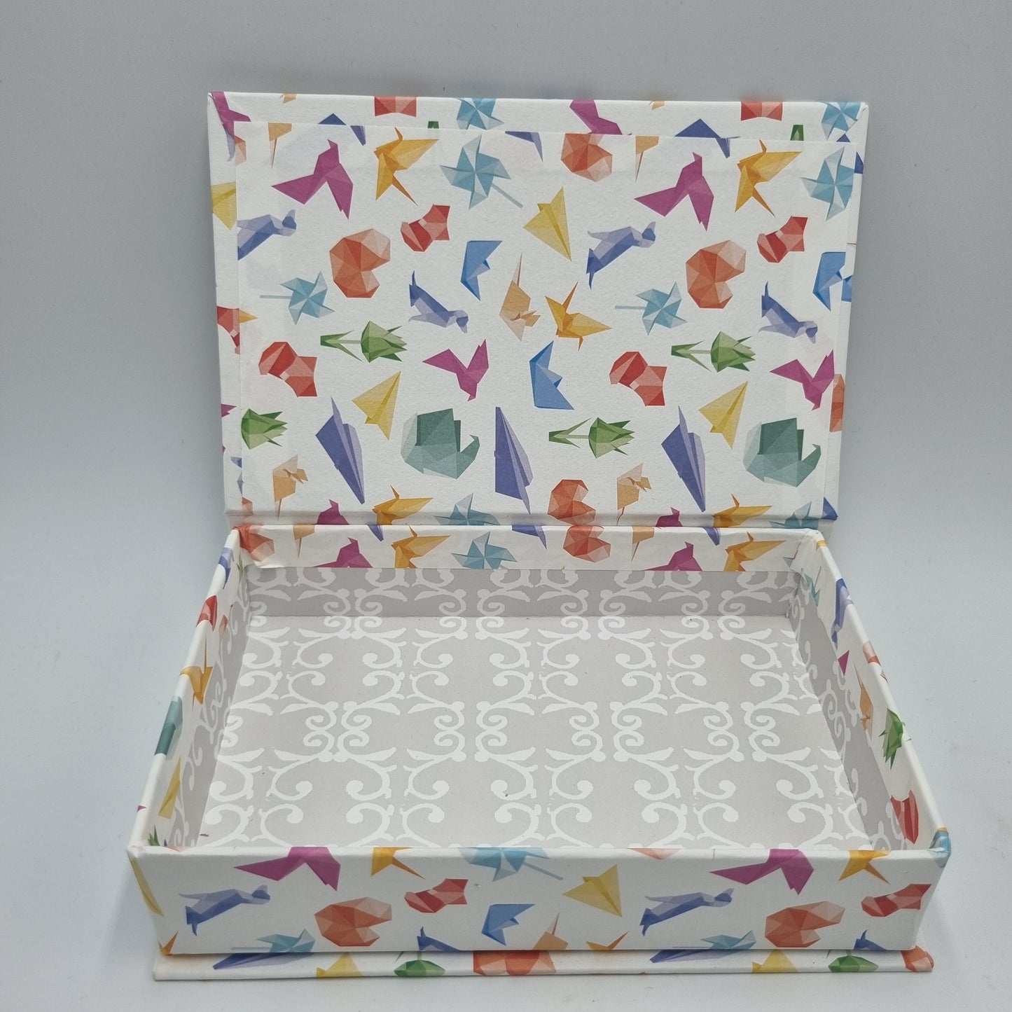 Set scatola portabiglietti e penna arancione