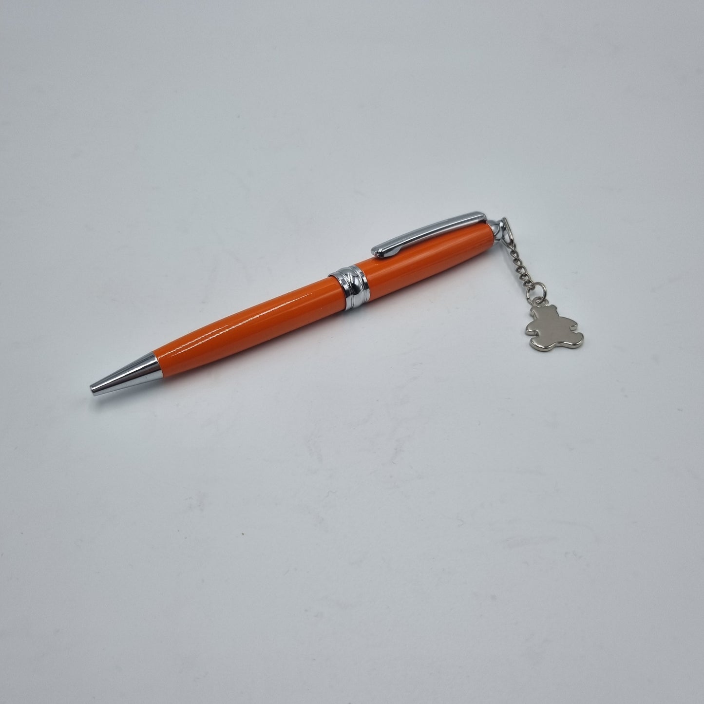 Set scatola portabiglietti e penna arancione