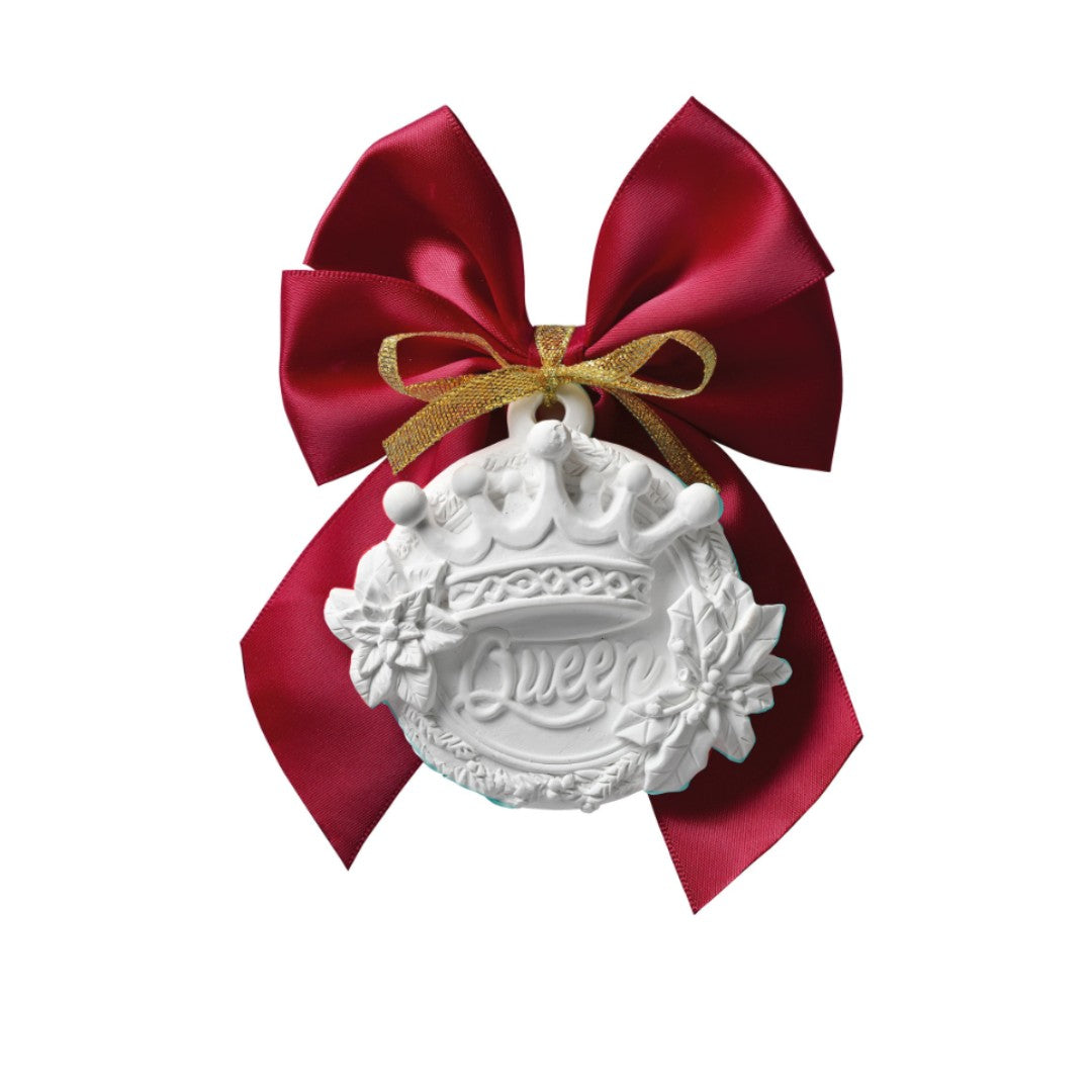 Addobbo corona con nastro rosso e profumo 5 ml