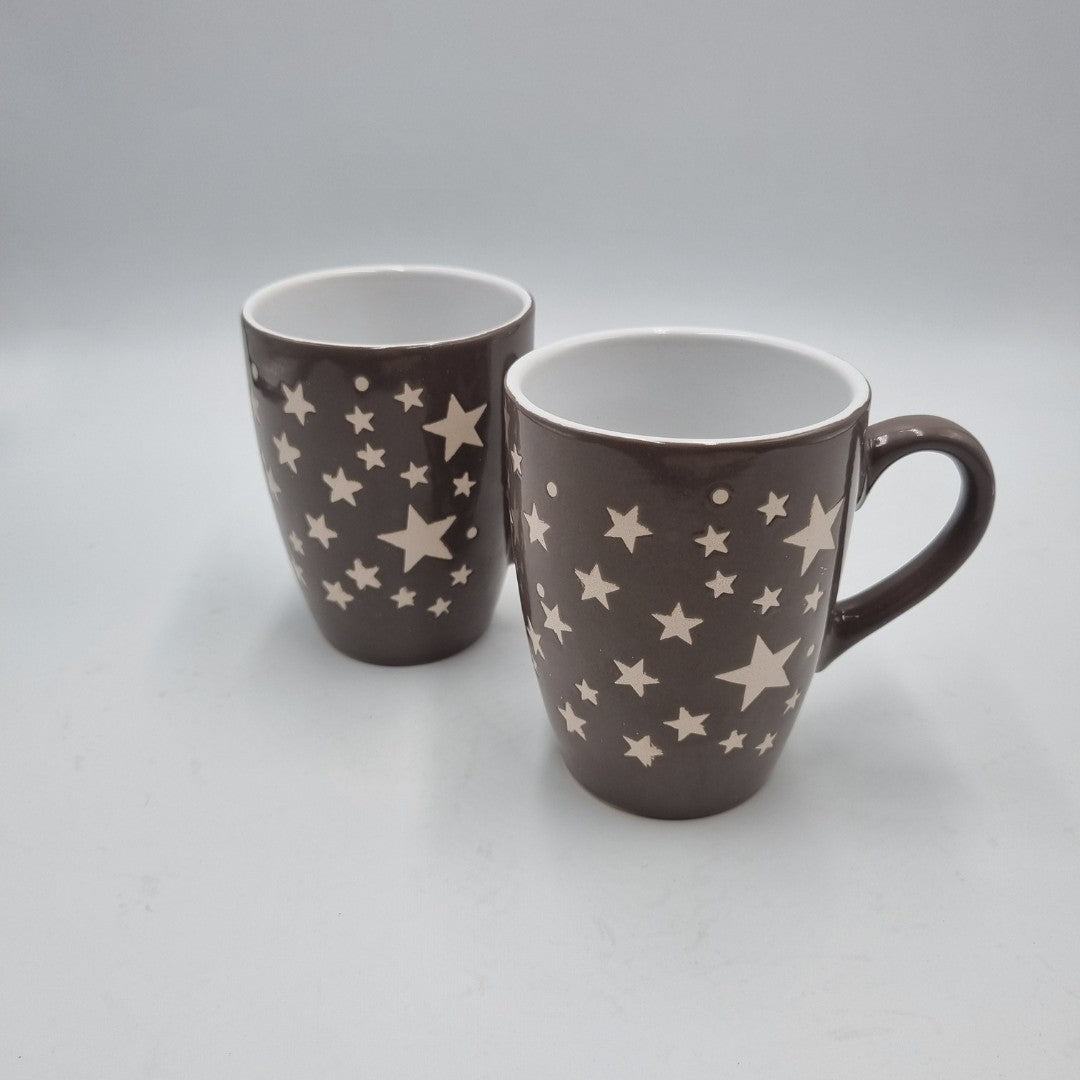Set casetta di Natale con due tazze e due tovagliette