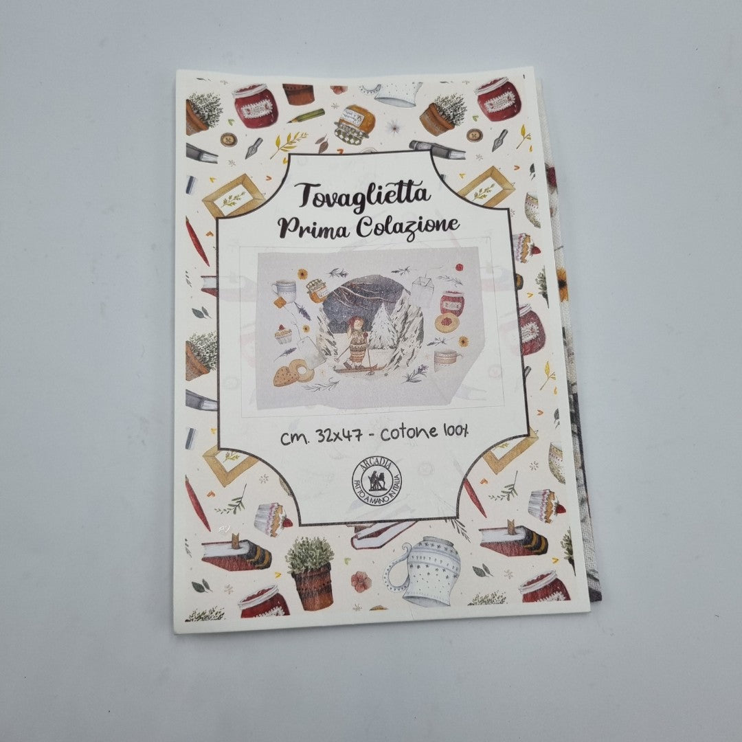 Set casetta di Natale con due tazze e due tovagliette