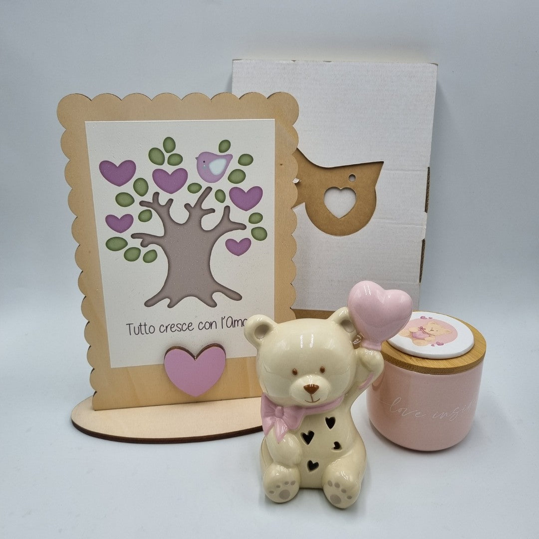 Set orsetto rosa