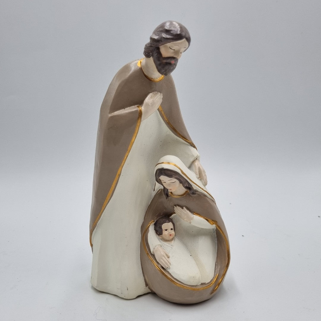 Presepe su base tronco con candela