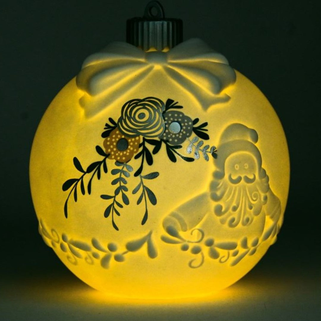 Lampada led sfera grande argento e blu