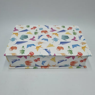 Set scatola portabiglietti e penna arancione