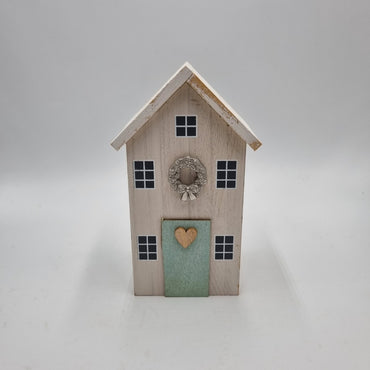 Centrotavola natalizio casetta in legno