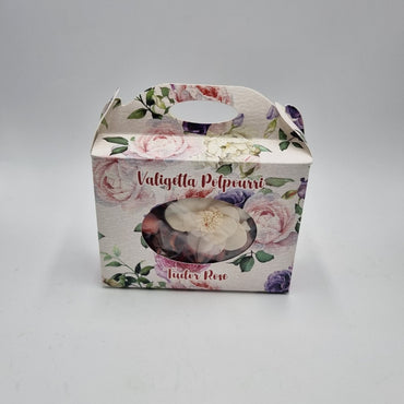 Set "Camelia", candela profumata, potpourri, tavolette profumate e saponetta
