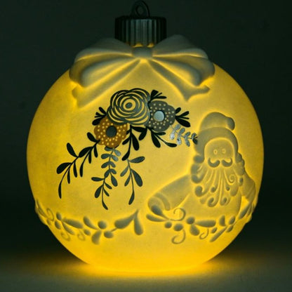 Lampada led sfera grande argento e blu